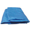 blue poly tarps, bungee straps, taylor made covers
