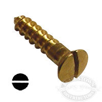 #8 Brass Wood Screws Oval Head Slotted